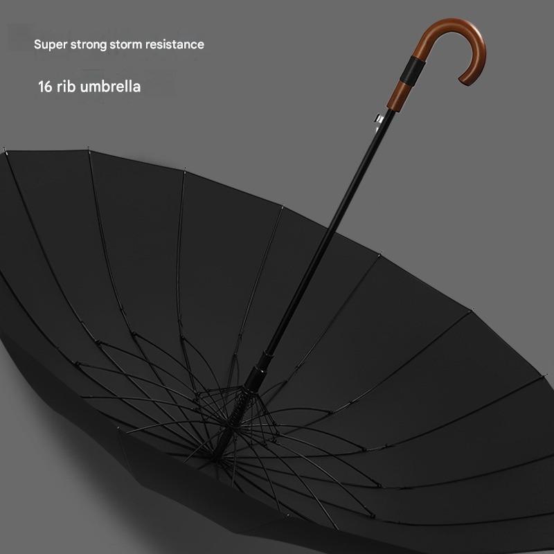 일본식 16개 뼈대 자동 골프 우산 곡선형 손잡이 롱  - Golf Umbrella 리뷰 및 가격